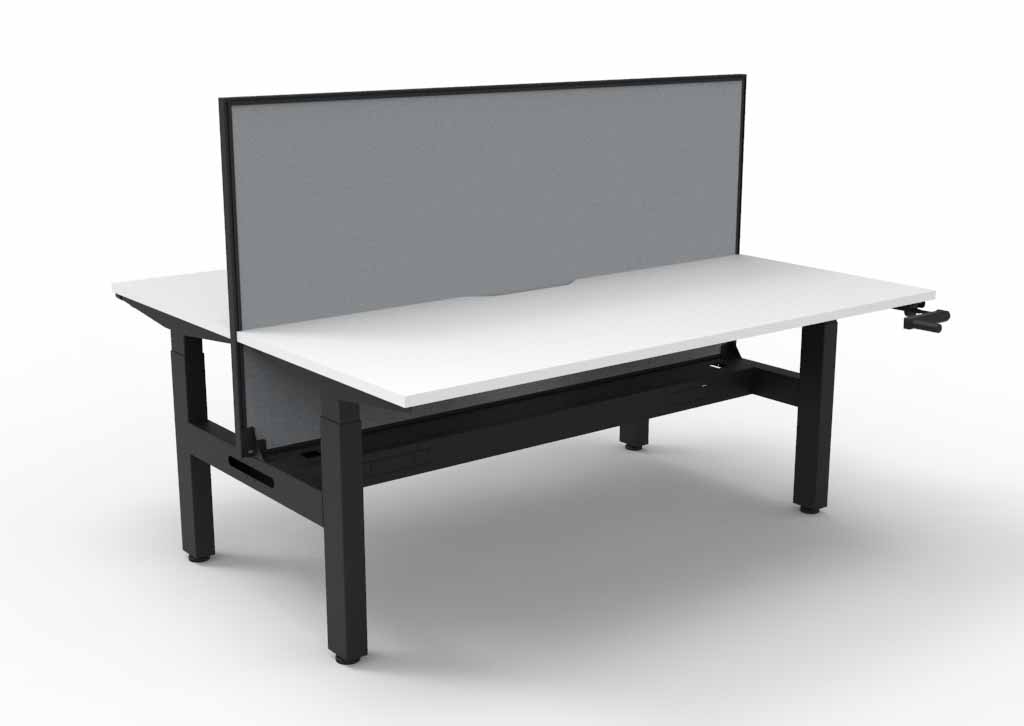 Boost Crank Double Sided Sit-Stand Workstation - with Screen